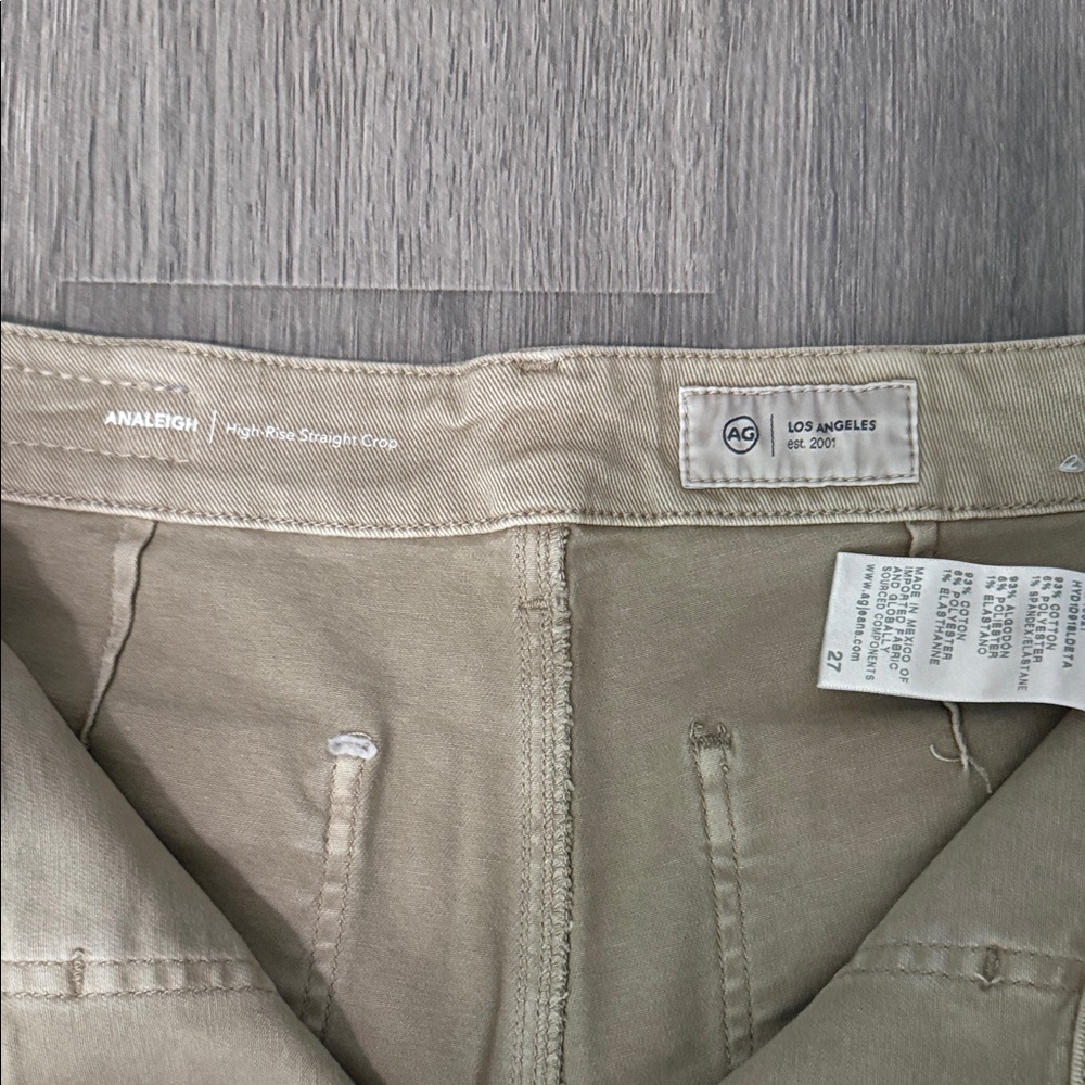 AG Analeigh Women's Straight Utility Chinos in Beige - Picture 2 of 9